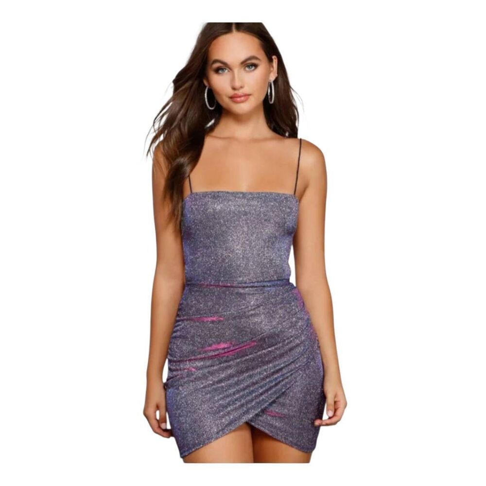 Windsor Blue Sparkly Iridecent Knit Dress Womens Size Small NEW TAGS Party Club